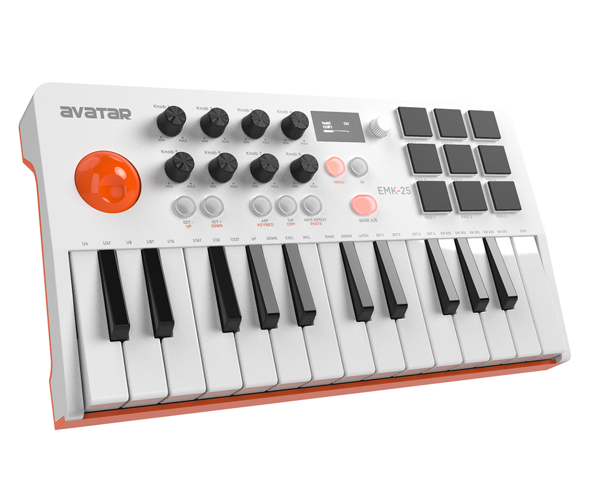 Midi Controller Pad - 9 arkadan aydınlatmalı Beat pedleri, OLED