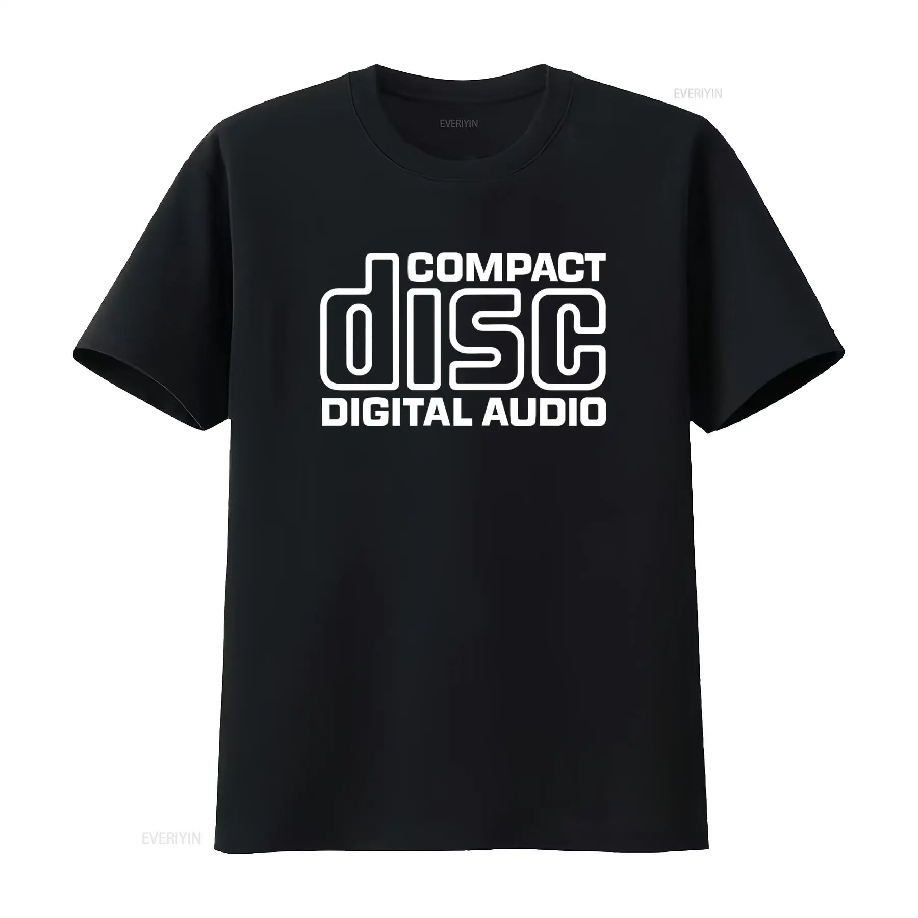Audio Music Logo - Kompakt Disk Dijital Ses Logolu Tişört