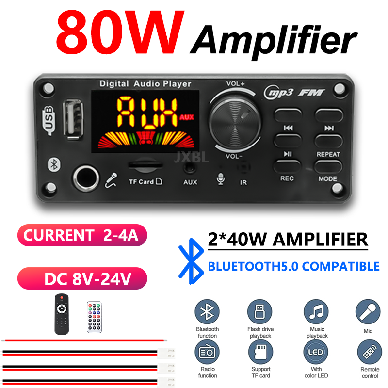 Audio Music App - 80W Bluetooth 5.0 MP3 Dekoder Kartı
