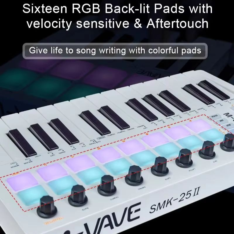 Midi Controller Pad - M-Vave Smk-25 Midi Klavye Kontrol Cihazı