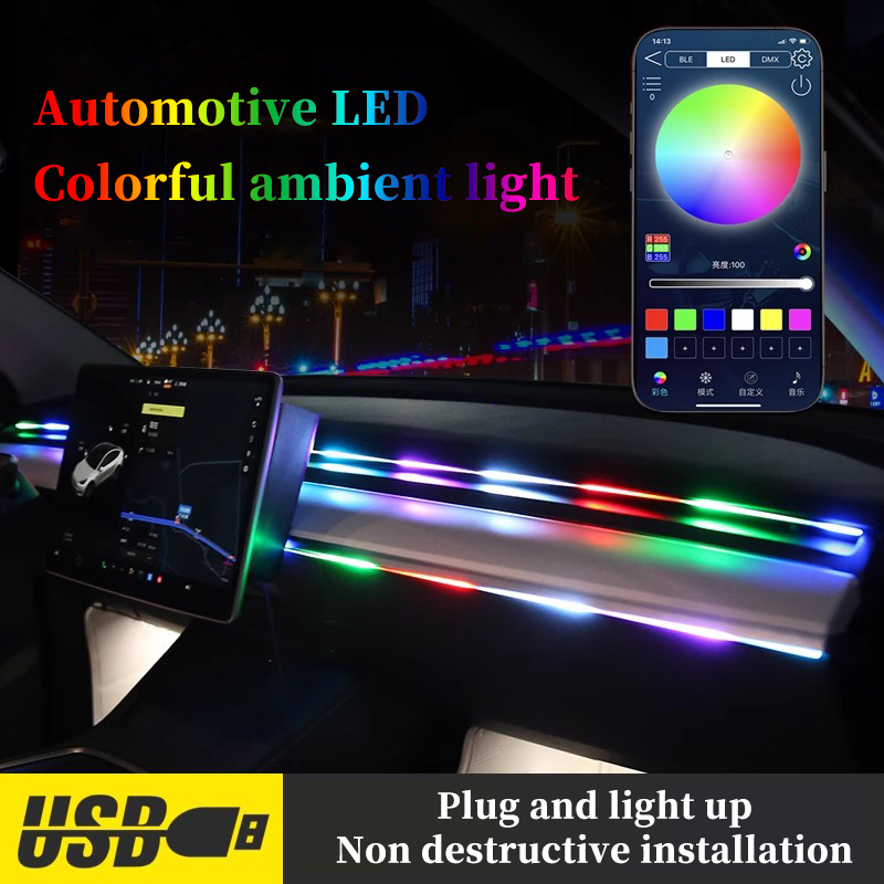Audio Music Light - Araba Renkli Akrilik Orta Konsol Soğuk