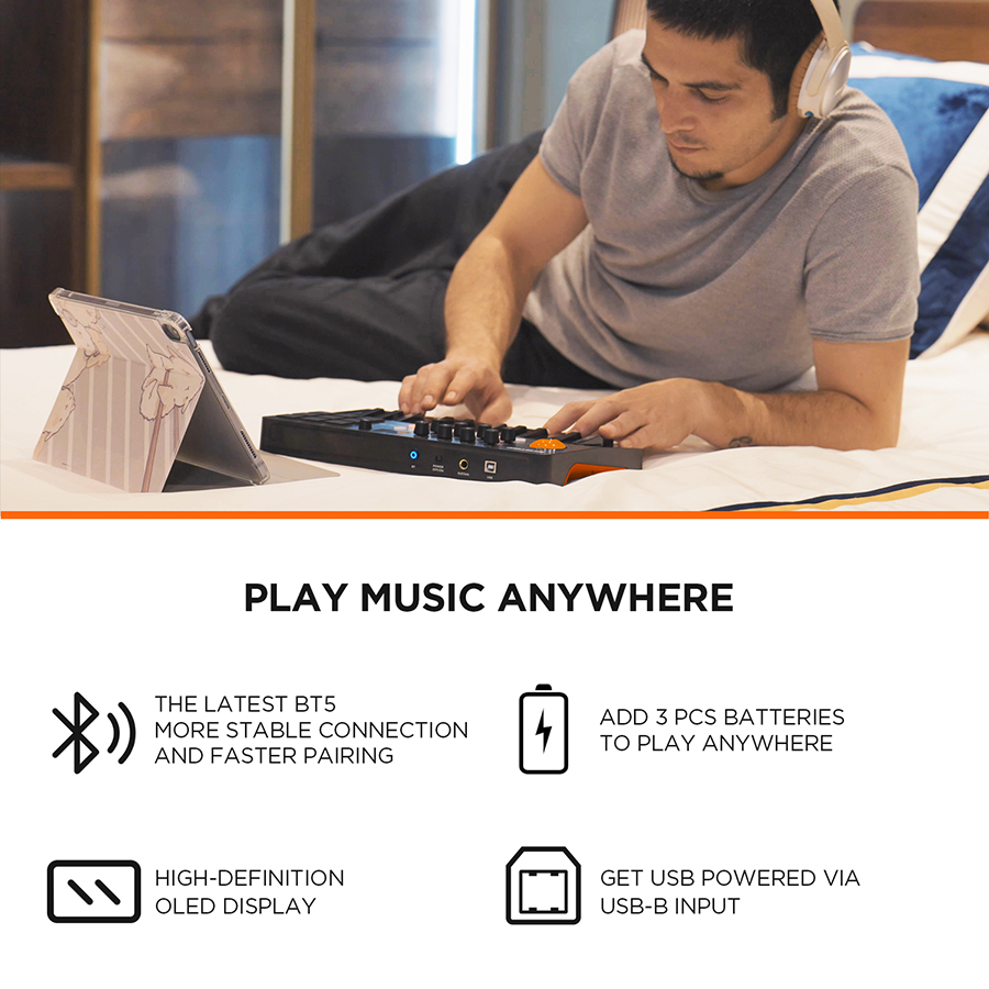 25 Tuşlu, 9 Arkadan Aydınlatma - Midi Controller Pad incelemesi ve fiyatı