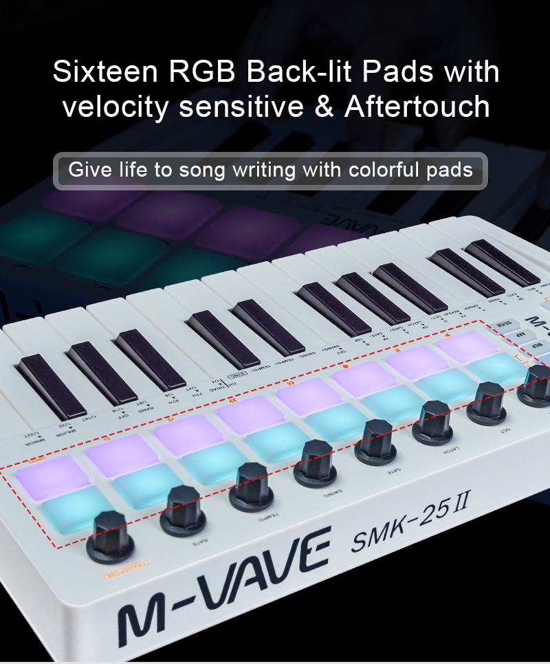 M-VAVE SMK-25 II MIDI Pad Dene - Midi Controller Pad incelemesi ve fiyatı