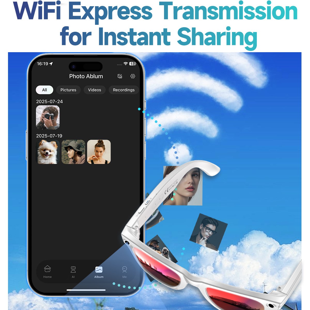 Trend Akıllı Gözlükler 8MP 4K  - Audio Music To Video Ai Free incelemesi ve fiyatı