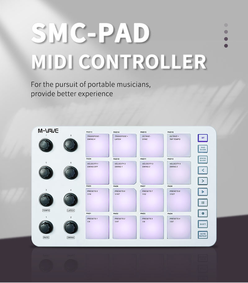M-Vave SMC-PAD LaunchPad Tasar - Midi Controller Pad incelemesi ve fiyatı