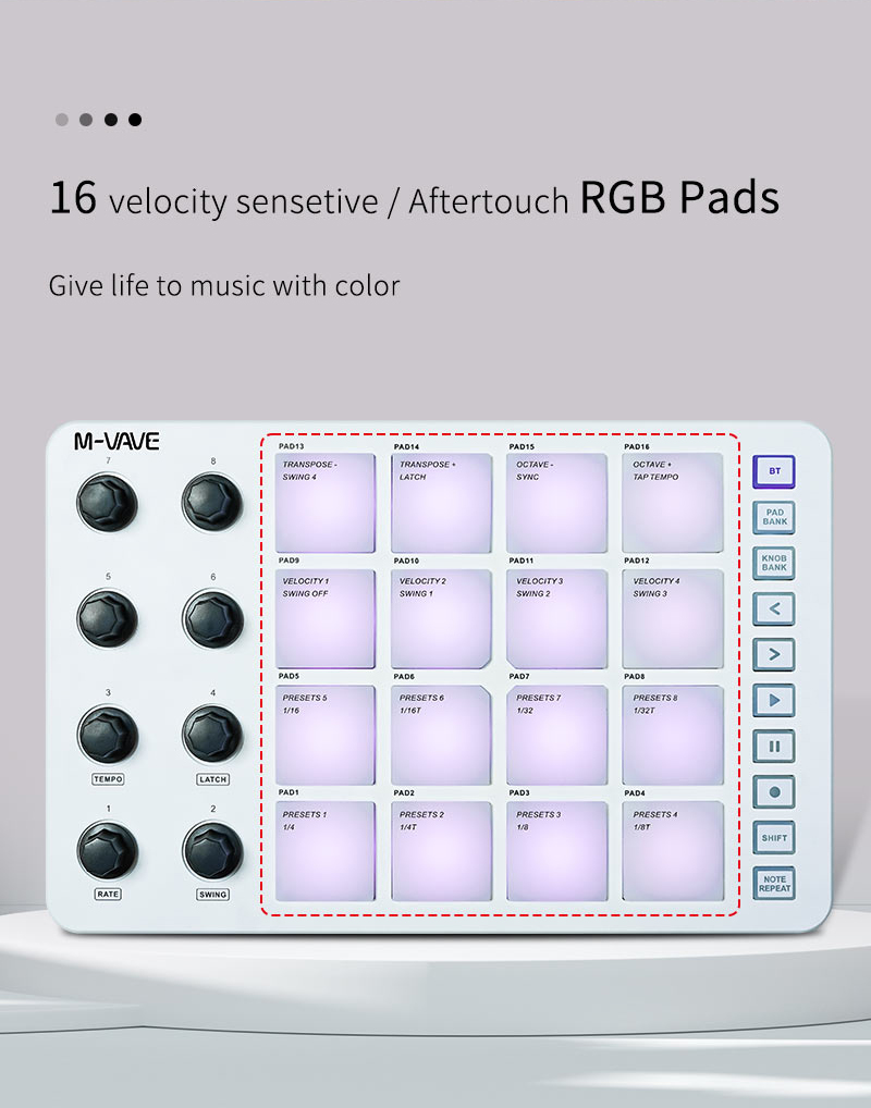 M-Vave SMC-PAD LaunchPad Tasar - Midi Controller Pad incelemesi ve fiyatı