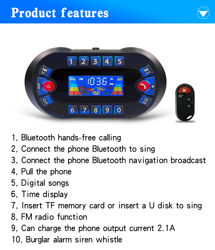 MT730 motosiklet Bluetooth hop - Audio Music App incelemesi ve fiyatı