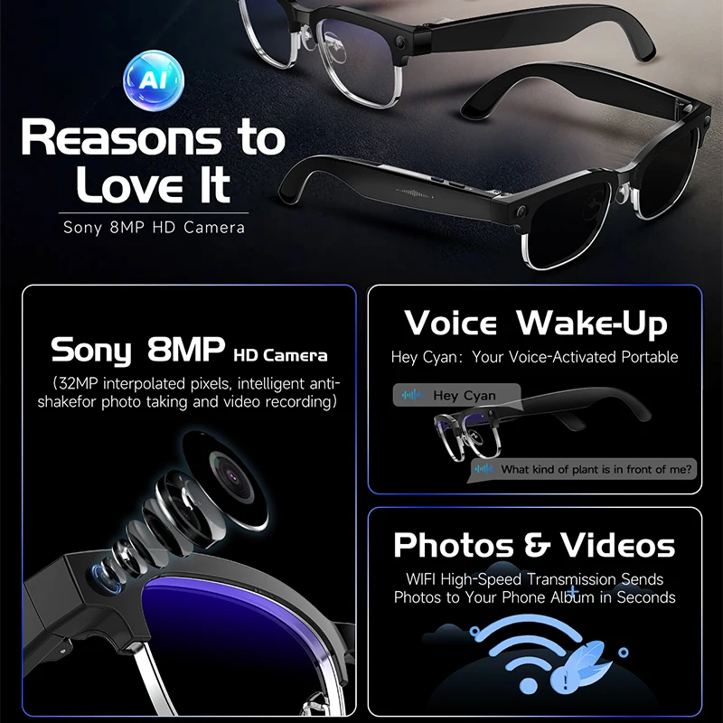 W630 Akıllı Gözlük 800W HD Kam - Audio Music Image incelemesi ve fiyatı