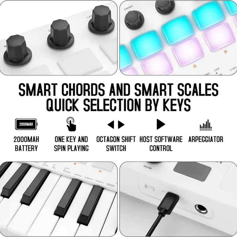 M-Vave Smk-25 Midi Klavye Kont - Midi Controller Pad incelemesi ve fiyatı