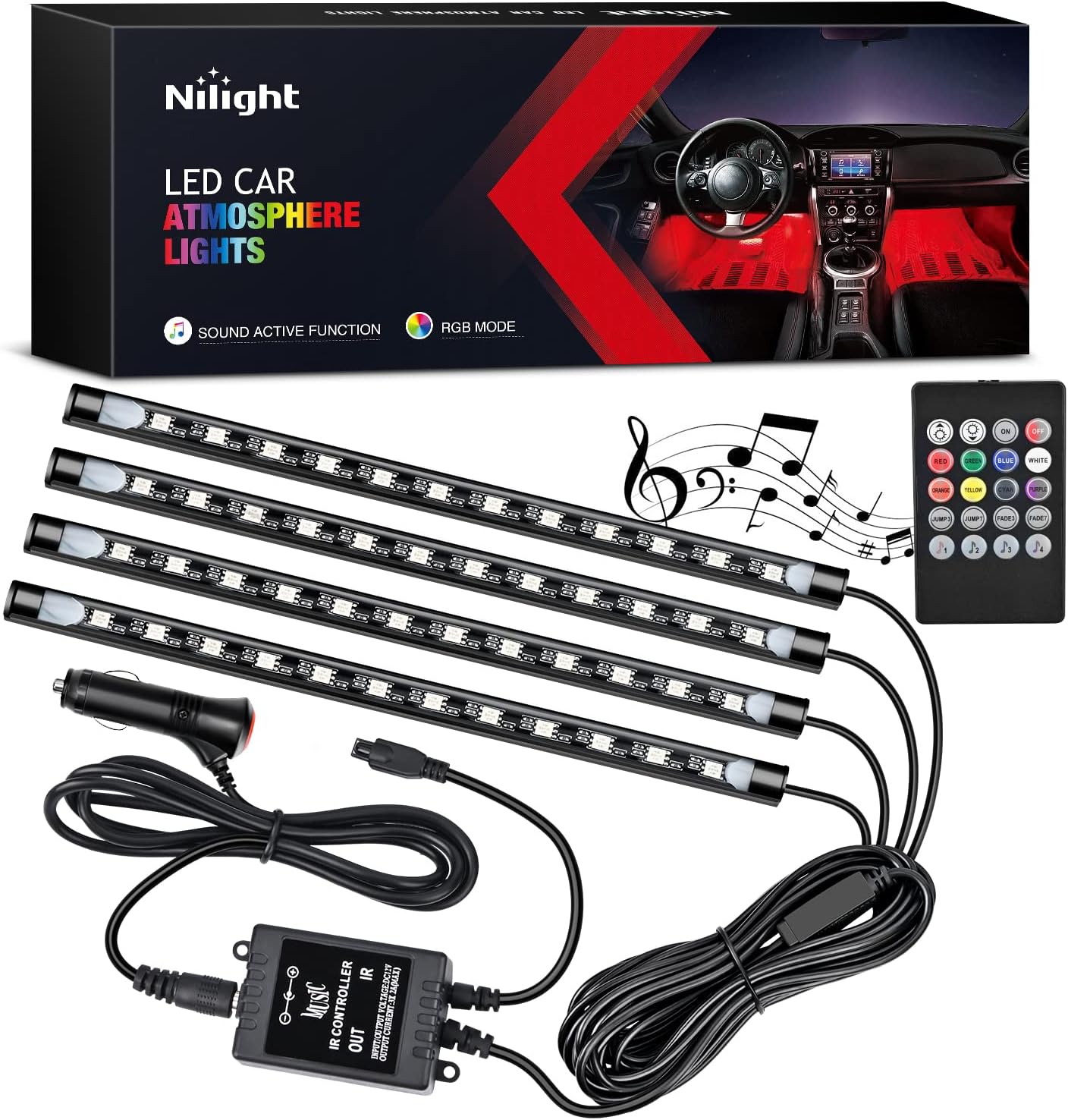 Nilight - TR-06 4 Adet 48 LED  - Audio Music Light incelemesi ve fiyatı