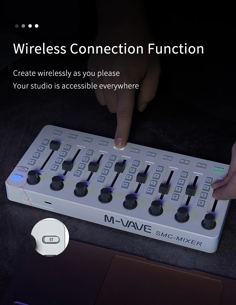 M-VAVE SMC-Mixer Kablosuz MIDI - Midi Controller Pad incelemesi ve fiyatı