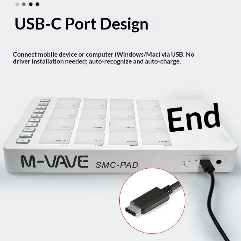 M Vave Smc Pad16 Kablosuz Midi - Midi Controller Pad incelemesi ve fiyatı
