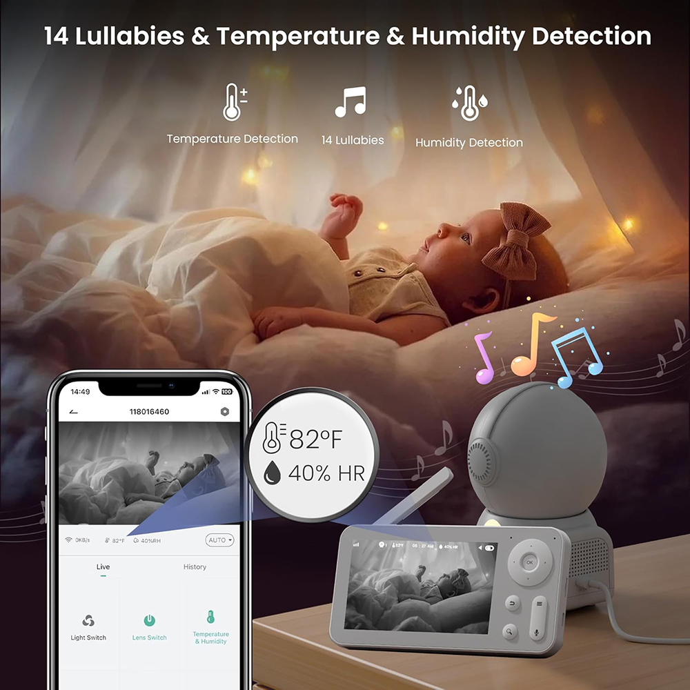 2 Kamera ve Sesli 2K Bebek Mon - Audio Music Light incelemesi ve fiyatı