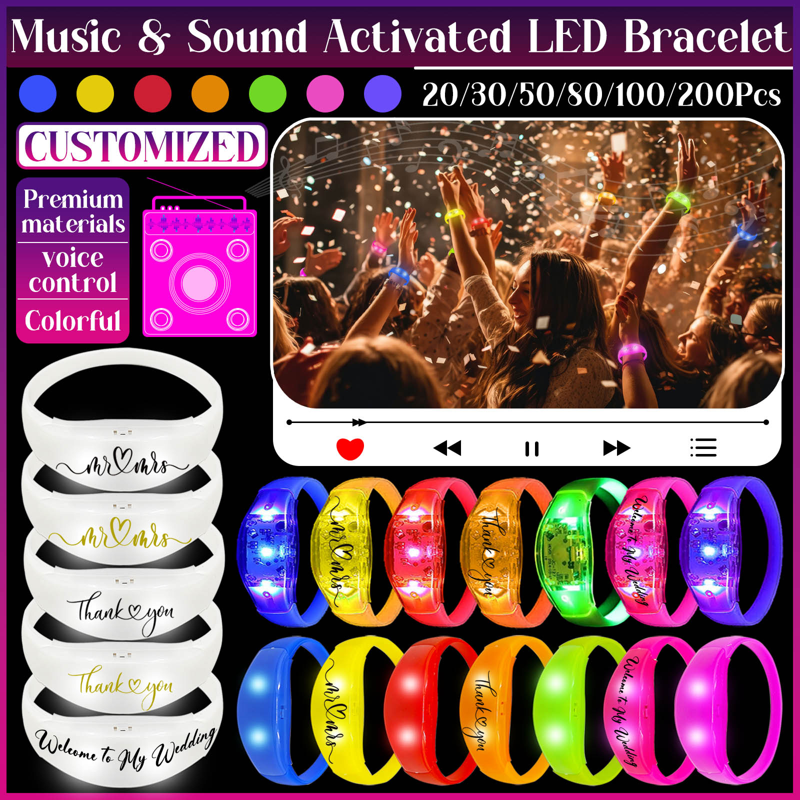 20-200 Adet Müzik ve Ses Aktif - Audio Music Light incelemesi ve fiyatı